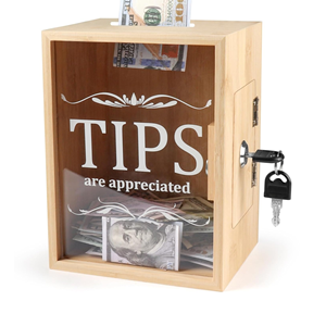 Caja de bambú hecha a mano con cerradura, cubo de donaciones rústico y contenedor de efectivo para bartenders y músicos, venta al por mayor desde Vietnam - Product Image 1