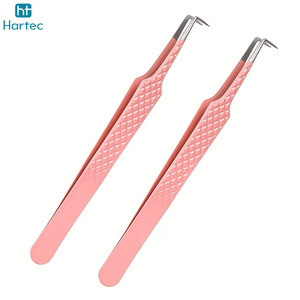 Pointed Stainless Steel Eyelash Tweezers with Best Grip, High Precision Volume Lash <b>Tools</b> for Professional Lash Technicians - Product Image 2
