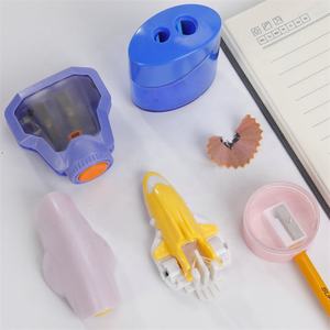 เครื่องเหลาดินสอหลากสีขนาดมาตรฐานมีรูสองรูเครื่องเขียนและอุปกรณ์<span class=keywords><strong>การ</strong></span>เรียนสำหรับเด็กอายุ10ขวบ - Product Image 6