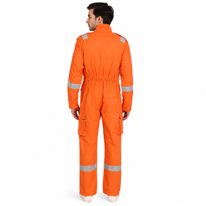 Overol de Seguridad Reflectante Naranja de Alta Visibilidad, Ropa de Trabajo Industrial, Traje Protector, Mono de Seguridad Premium para Hombre - Product Image 2