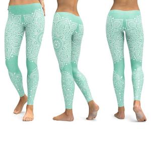 Custom Printed Leggings Women Sublimation High Waist Yoga Pants Gym Workout Fitness Running Activewear USA - Product Image 1