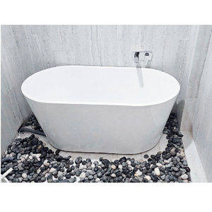 Baignoire autoportante moderne en acrylique Hera de haute qualité, avec drain central blanc, garantie 2 ans, idéale pour hôtel et maison - Product Image 3