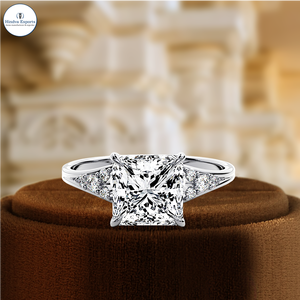 Anillo de Compromiso de Oro Blanco de 14K con Diamante de Corte Princesa de 1.5 CT Cultivado en Laboratorio, Certificado por IGI, para Boda y Aniversario - Product Image 1