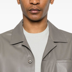Light Weight Wholesale High Quality Cheap Price Best Design Custom Quick Dry Men Genuine <b>Leather</b> <b>Shirts</b> - Product Image 6