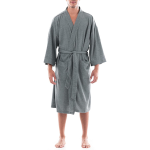 <b>Top</b> Trending High Quality <b>Flannel</b> Breathable Men's Long Sleeve Bath Robe-Casual Sleepwear Comfortable Fit 340g Poly/Cotton All - Product Image 1