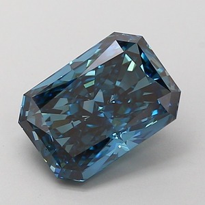 Diamant CVD bleu vif taille Radiant, pureté VS2, finition excellente, pierre libre certifiée, qualité de luxe, gemme. - Product Image 1
