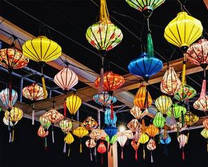 Elegante farol de seda de bambú vietnamita hecho a mano, farol decorativo para bodas, restaurantes y hoteles. - Product Image 3