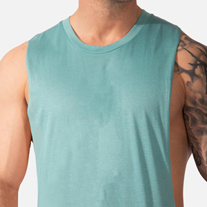 Camisetas sin mangas para hombre, recién llegadas, ajustadas, transpirables, de punto, para gimnasio y fitness, al por mayor, personalizadas, de poliéster/algodón, sublimadas, tallas grandes, de secado rápido - Product Image 4