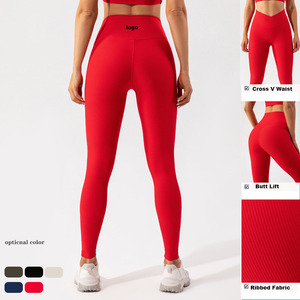 Ensembles de sport décontractés personnalisés pour femme : hauts courts amples et shorts assortis, tenue de Pilates côtelée taille haute - Product Image 4