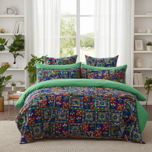 Rouleau de tissu polyester imprimé numériquement 100 GSM pour draps et couettes, textile de maison doux et durable pour usage domestique - Product Image 2