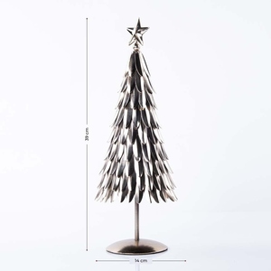 New design gold okated Iron Christmas <b>Tree</b> with matt black base Figurine Norway Spruce <b>Tabletop</b> Christmas Decor Gold Plated - Product Image 5
