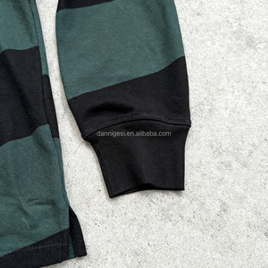 Camiseta Polo Vintage de Alta Calidad para <span class=keywords><strong>Hombre</strong></span>, Fabricada en Algodón con Bordado, Camiseta Polo de Manga Larga a Rayas para <span class=keywords><strong>Hombre</strong></span> - Product Image 4