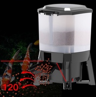 Distributeur automatique de nourriture pour poissons solaire de haute qualité et durable avec écran LCD, capacité 6L/12L, utilisation en extérieur, design luxueux