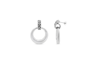 ต่างหูแบบติดหูทรงบาร์ลายฉลุและทรงห่วงเรียบ - Product Image 1