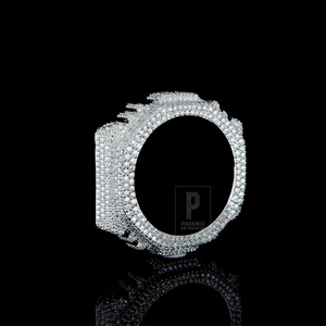 Luxury <b>Iced</b> <b>Out</b> Smart <b>Watch</b> Case Moissanite Diamond <b>Watch</b> Bezel 925 Sterling Silver Hip Hop Smartwatch Cover Jewelry - Product Image 2