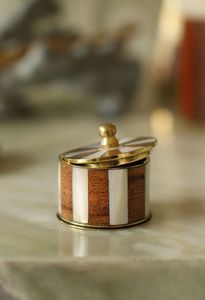 New Arrival Checkered Resin Trinket <b>Box</b> <b>Small</b> Jewelry Storage Organizer Decorative Round Case Stylish Home Decor <b>Gift</b> Item - Product Image 2