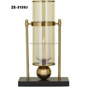 Handmade Metal Gold-Tone <b>Candle</b> Holder for Romantic <b>Dinner</b> and Wedding Setup Christmas Home Decor Made by Zahid Exports India - Product Image 2