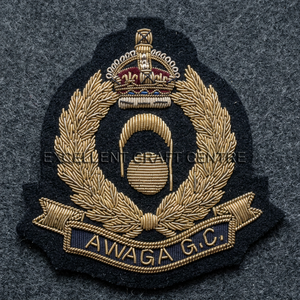 Insignia Bordada Personalizada con Ancla y Corona de Laurel, Parche de Tela Cosido para Uniformes y Prendas - Product Image 4