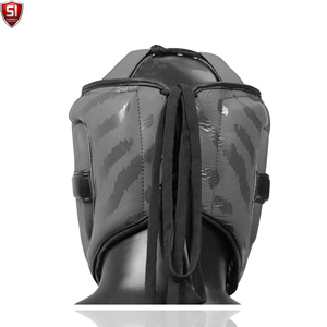 Protector de Cabeza de Cuero Vacuno Personalizado OEM para MMA, Casco de Boxeo para Kickboxing, Karate, Taekwondo con Diseño Facial - Product Image 2