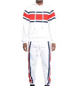 Punchin Ropa deportiva Logotipo en relieve personalizado Cordón ancho De gran tamaño En blanco 3 rayas Hombres Atletismo Chándales - Product Image 1