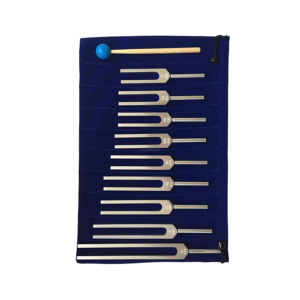 Ensemble de 9 diapasons manuels en aluminium avec marteau, certifiés CE et ISO, pour la thérapie sonore et la guérison des chakras - Product Image 4
