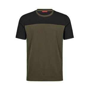 Camiseta Ekin Impex para Hombre, Diseño de Bloques de Color en Contraste, Manga Corta, Cuello Redondo, Estilo Urbano, Corte Regular, Jersey de Algodón con Estampado - Product Image 2