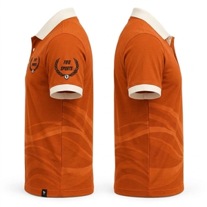 Polo décontracté pour homme, design imprimé personnalisé, tissu respirant, coupe légère et confortable, manches courtes, vêtement tendance - Product Image 3