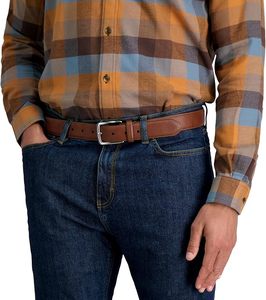 Ceintures en cuir de vachette formelles pour hommes OEM avec logo personnalisé, boucle en alliage tendance, cuir véritable sur mesure en gros - Product Image 3