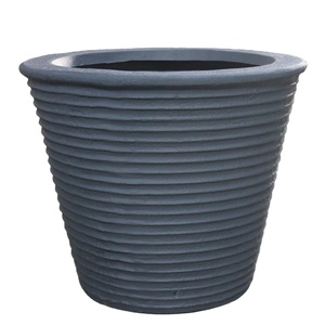 Maceta Colgante de Fibra de Vidrio Ligera y Duradera de KNT Creations, Maceta Circular Clásica Moderna con Textura Lisa para Interiores y Exteriores - Product Image 1