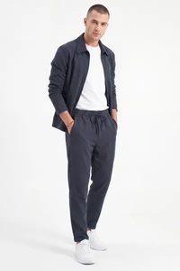 Conjunto Deportivo 2 en 1 para Hombre Ever Glow, Estilo Vintage, Color Gris, Sudadera con Capucha y Pantalones, Cintura Elástica Transpirable, Ropa de Otoño - Product Image 2