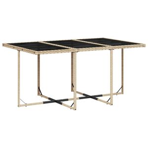 Ensemble de 10 ensembles de salle à manger de jardin beige avec coussins blanc crème - Product Image 4