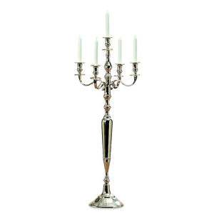 Large Metal Gold Candelabra with 5 Candle Arms Set of 3 for Wedding <b>Table</b> <b>Centerpiece</b> and <b>Christmas</b> Decoration - Product Image 1
