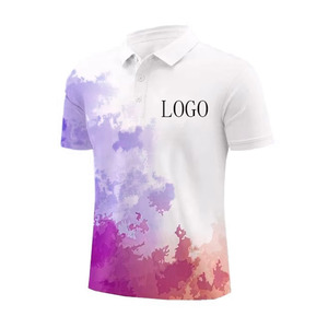 Camiseta Polo Personalizada para Hombre, 100% Poliéster, Nuevo Artículo de Alta Demanda, Transpirable, Manga Corta, Estampada, Tejida, Informal - Product Image 3