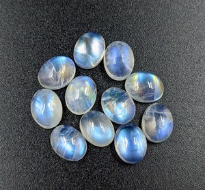 Cabochons de Pierre de Lune Arc-en-ciel, Coupe Ovale, Effet Flashy, 6x8 7x9 9x11 12x16 mm, Pierre Précieuse Naturelle, Trou de 0,4 mm, Perçage Droit, Pour la Fabrication de Bijoux - Product Image 4