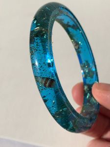 Bracelet en résine, manchette en acrylique, bracelet en époxy brillant, bracelet tourbillon, manchette marbrée, boucle en cristal, bracelet Kada de luxe, bracelet artisanal moulé à la main - Product Image 3