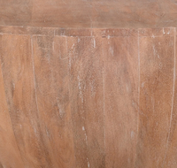 Table basse pliable artisanale moderne pour salon, en bois de manguier massif, finition marbre travertin brun clair, mobilier minimaliste