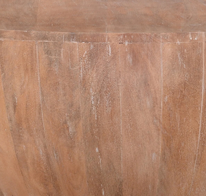 Table basse pliable artisanale moderne pour salon, en bois de manguier massif, finition marbre travertin brun clair, mobilier minimaliste - Product Image 2