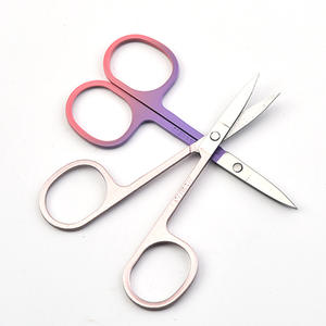 Tijeras de belleza ANAAIF con mango de cerámica recto y afilado, cuchilla de acero inoxidable segura, para recortar pestañas y cejas, con logotipo personalizado. - Product Image 4