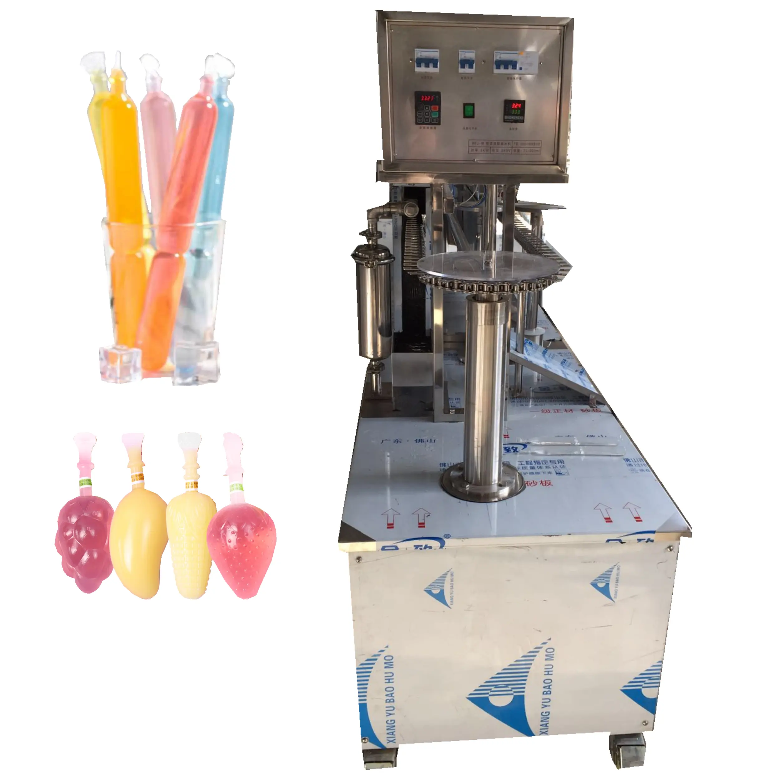 Dondurma dolum paketleme makinesi üretmek şeker dondurulmuş buz pop buz lolly fabrika makinesi
