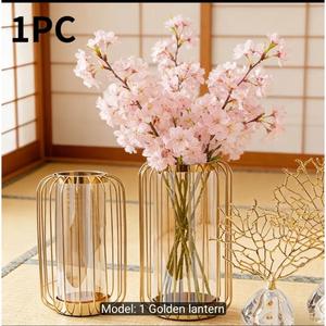 Tabletop Decor Artificial Plants Flower Pot Gift <b>Sets</b> Luxury Diamond Crystal Glass <b>Bead</b> Design Modern Vases For Home Office Deco - Product Image 3