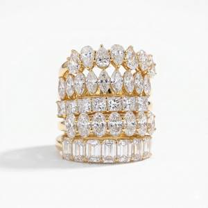 Handmade Marquise Cut 1.50 Ct TW Diamond Wedding Band Perfect Stacking Bridal Ring Unique Wedding Band <b>for</b> <b>Women</b> - Product Image 3