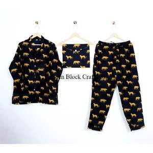 ชุดนอนผ้าฝ้ายฤดูร้อนแบบยูนิเซ็กซ์ ชุดเจ้าสาวผ้าฝ้ายอินเดียสวยงามสำหรับผู้หญิง ชุดลำลองผ้าฝ้ายทอ 100% ของขวัญที่สมบูรณ์แบบสำหรับผู้หญิง - Product Image 6