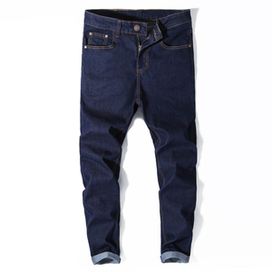 Jeans de Mezclilla para Hombre, Corte Recto, Cintura Alta, Desgastados, 100% Algodón, para Movimiento Fácil, Pantalones Resistentes de Color Azul - Product Image 2