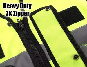 Hi Vis Reflective <b>Safety</b> Vest Guard Use Workplace Community <b>Safety</b> Vest Multi Pocket Polyester Customized Security Guard Uniform - Product Image 3