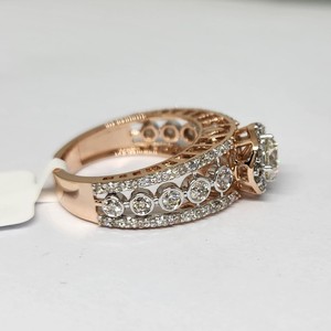 Anillo de compromiso de oro rosa con sello de 14 quilates, certificado IGI, Diamante solitario natural VS, para fiesta de aniversario de mujer - Product Image 2