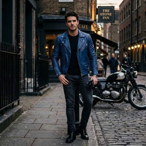 Leather Biker Jacket Plaid Leather Motorcycle Jacket Breathable Summer Casual Jacket Boys Pilot Leather Jacket Lederjacken - Product Image 4
