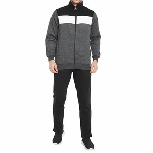 Ensemble de survêtement en coton color block pour hommes, veste à capuche zippée et pantalon de survêtement décontracté pour l'automne - Product Image 1