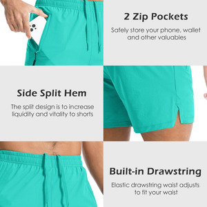Pantalones cortos deportivos casuales para hombre, de mezcla de poliéster y algodón sublimados, de tacto suave, de primera calidad, corte relajado, para verano y uso diario. - Product Image 4