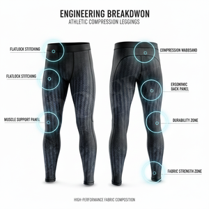 All Season High Quality Quick Dry Breathable Workout Training Compression Leggings Sports Tights Quick Dry Stretch Yoga Pants - Product Image 2