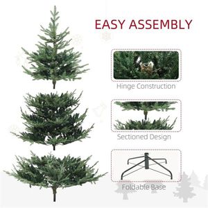 Albero di Natale Artificiale Realistico 9 Piedi (270 cm) con Supporto in Metallo, PVC Pieghevole, Decorato, Lussuoso, Tipo Pino - Product Image 4